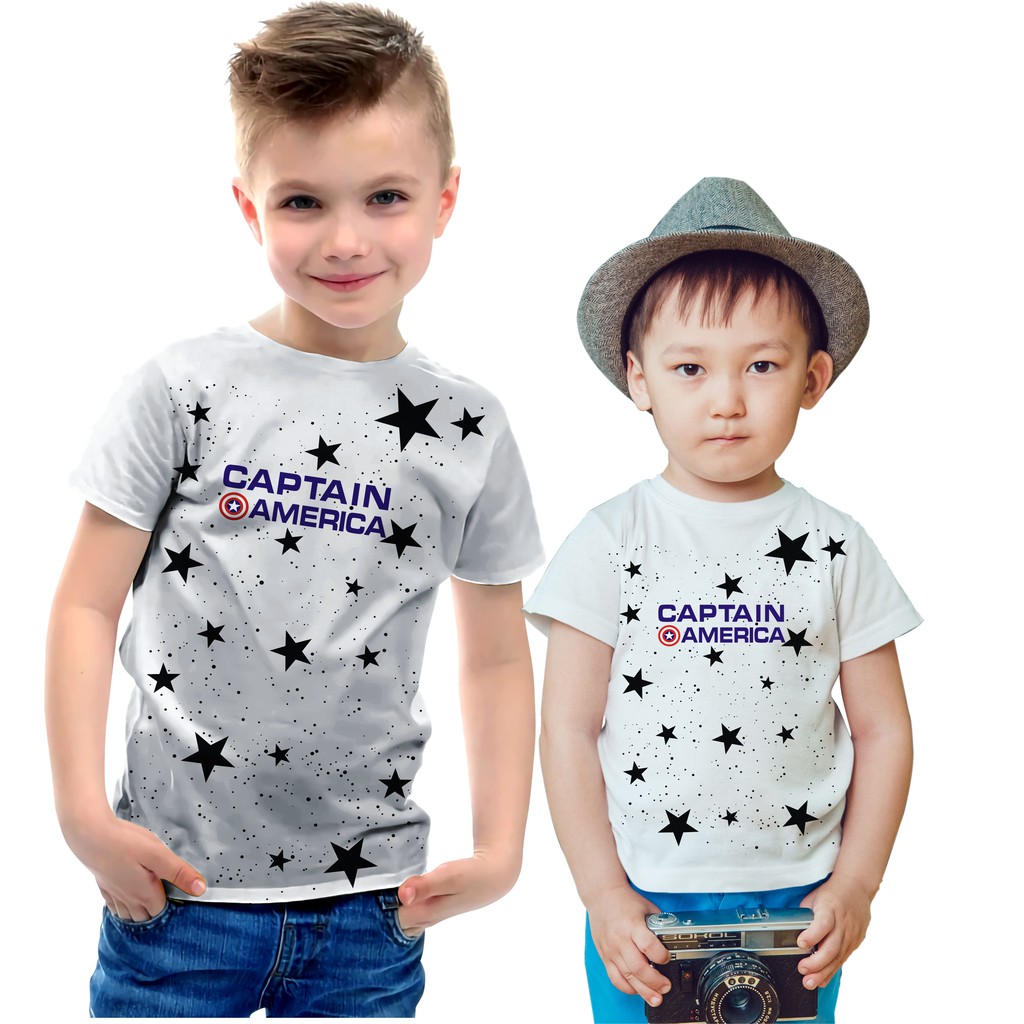 KAOS ANAK DISTRO CAPTAIN AMERIKA PUTIH