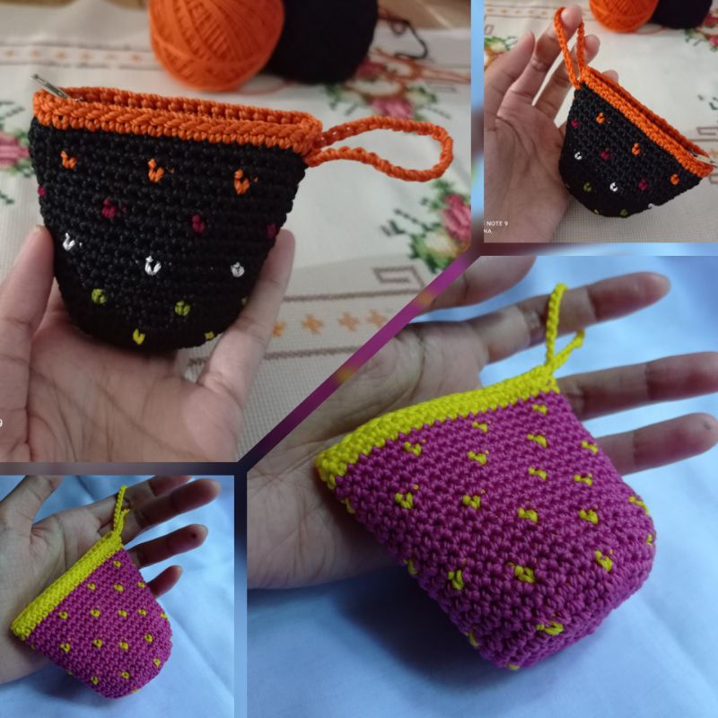 Dompet koin rajut / Dompet koin mini