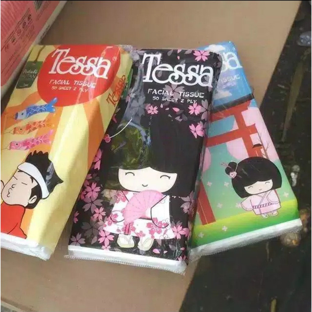 Tisu Tissue TESSA FACIAL 50 lembar TRAVELPACK TISU WAJAH 50 SHEET 2 PLY-TESSA travelpack