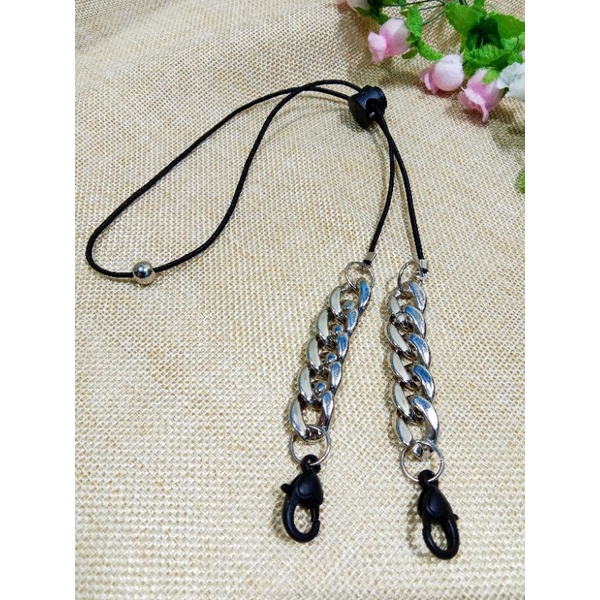 Konektor masker 2 in 1 | strap konektor masker rantai | konektor masker hijab | strap masker