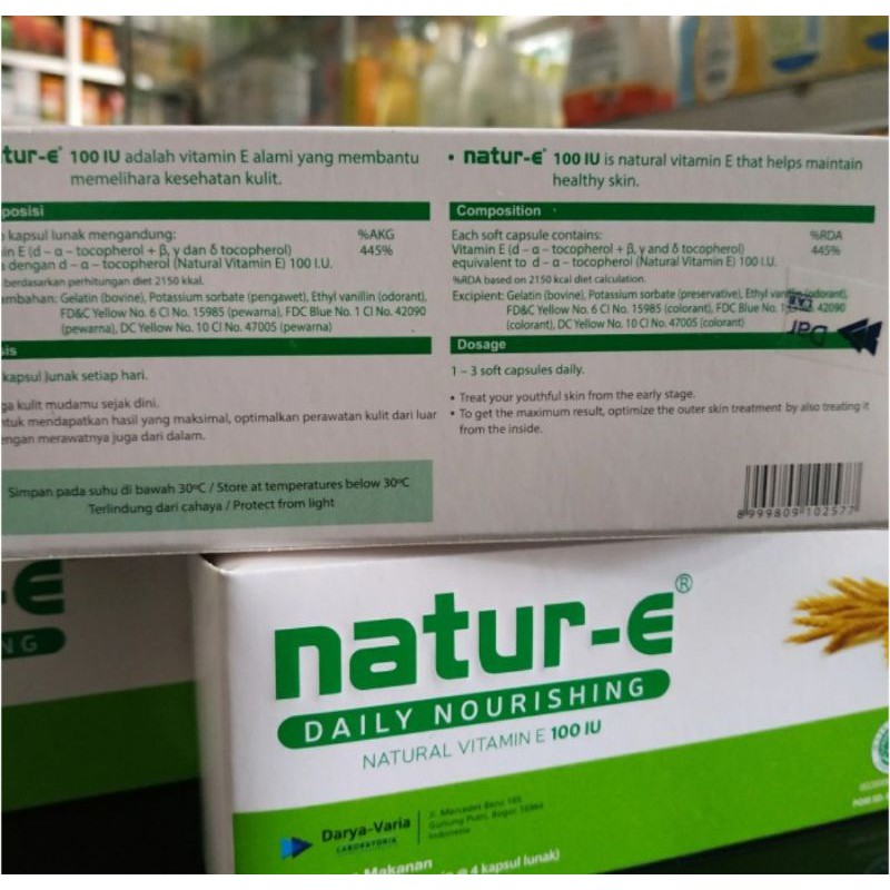 NATUR-E 100 IU ISI 32 kapsul nature Daily Nourishing