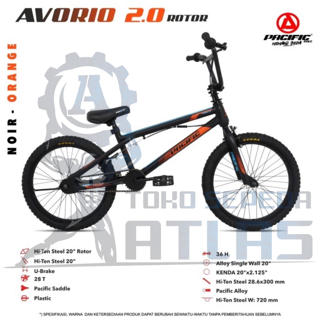 SEPEDA BMX 20 INCH PACIFIC AVORIO 2.0 ROTOR MURAH KEKINIAN