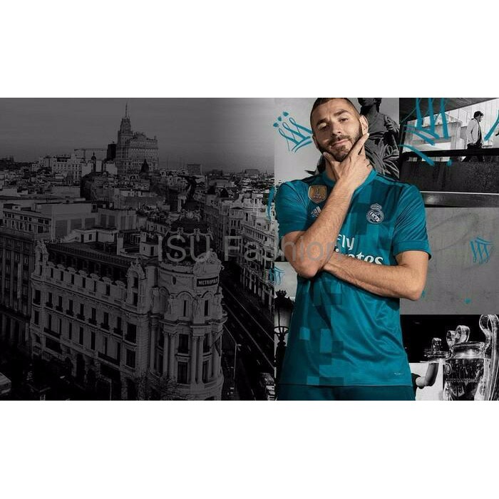 JERSEY BOLA REAL MADRID 3RD 2017 2018 GRADE ORI
