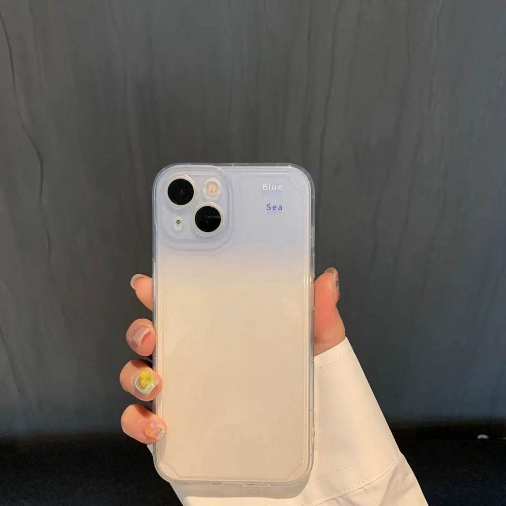 Case Transparan Warna Gradasi Untuk iphone 12 13 11 Pro Max X Xs Max Xr