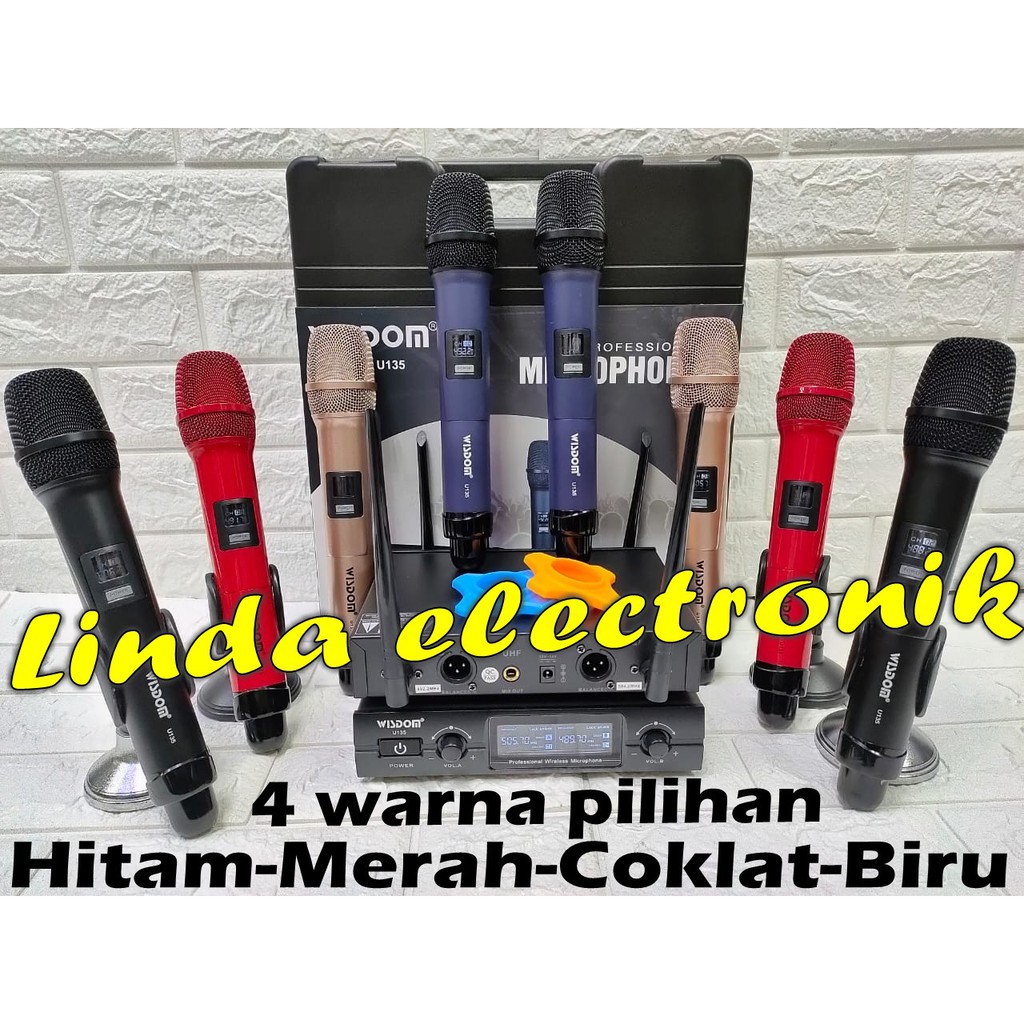 MIC WIRELESS WISDOM U135 2 MIC PEGANG MIC WISDOM U 135 ORIGINAL