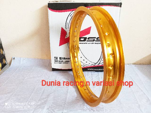 Velg Rossi 185 18 hole 36 ada Hitam Gold silver