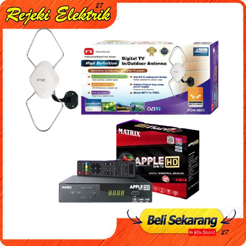 Paket Set Top Box Matrix Apple HD + Antena Digital in/Outdoor PX-5600