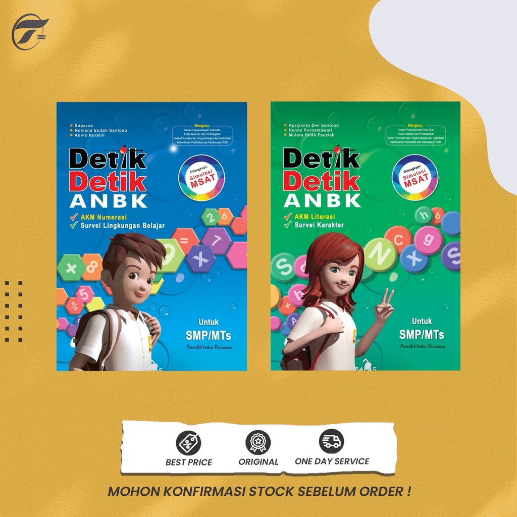 Jual BEST SELLER Buku Soal Detik Detik ANBK AKM Numerasi Literasi SMP 