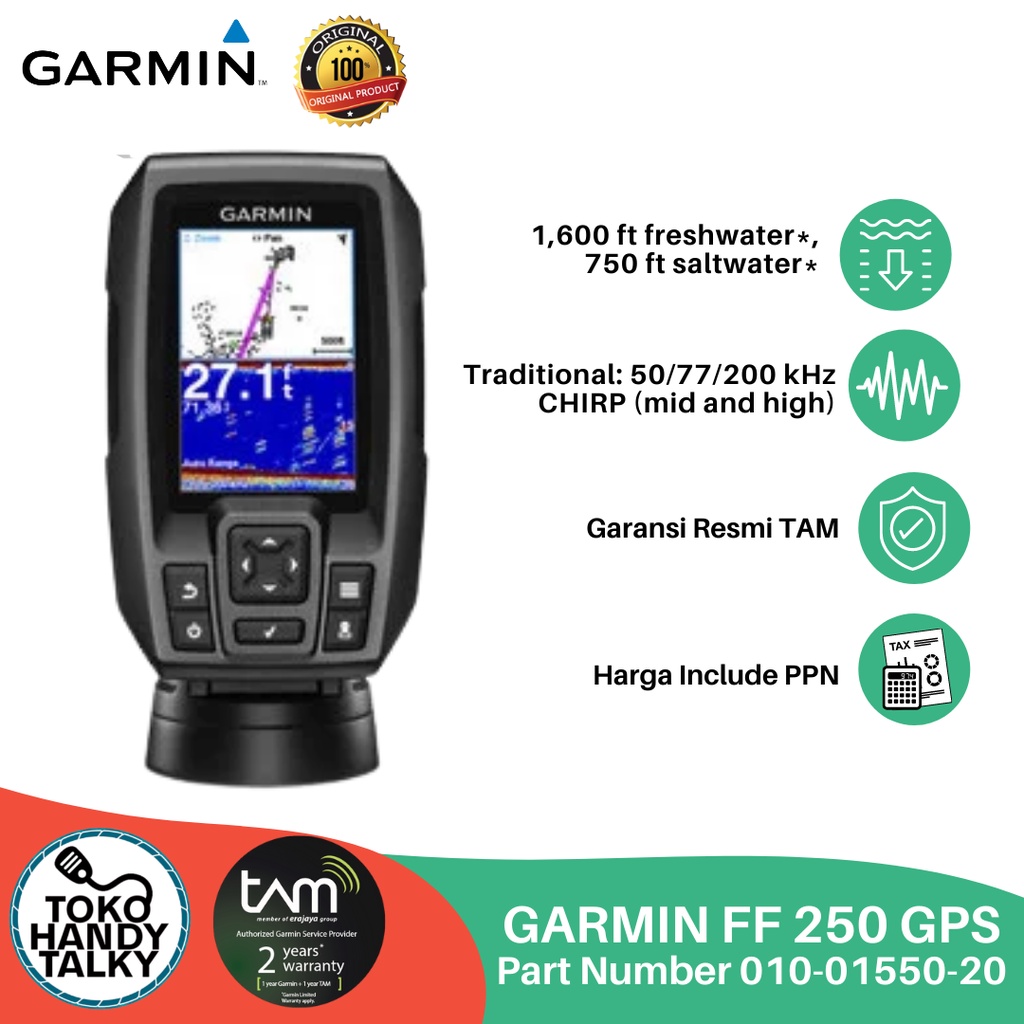 GARMIN GPS FF250 GPS APAC FISH FINDER NEW ORIGINAL GARANSI RESMI TAM