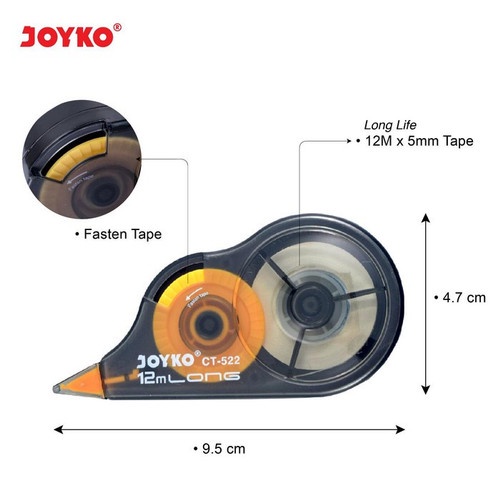 Correction Tape Joyko CT-522 Pita Koreksi Tipex Kertas 12 m