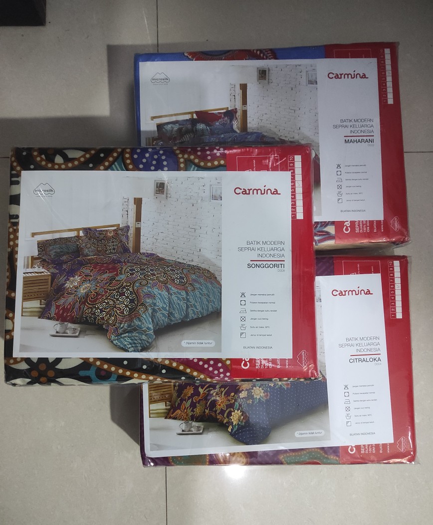 Sprei Batik Carmina King 180x200 - Seprei Seprai Batik Carmina Cemani Kasatriyan Jaladara Pareanom