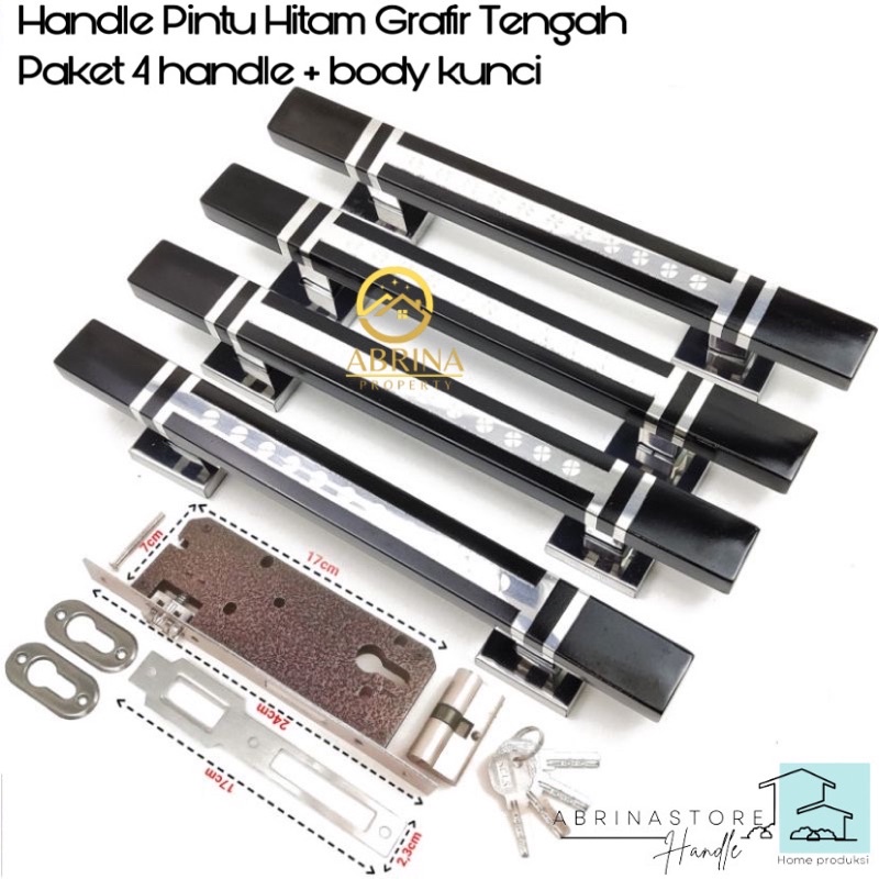 1 set handle pintu rumah stainless tarikan gagang pintu rumah minimalis set body kunci handel hendel pintu rumah pegangan pintu rumah high quality