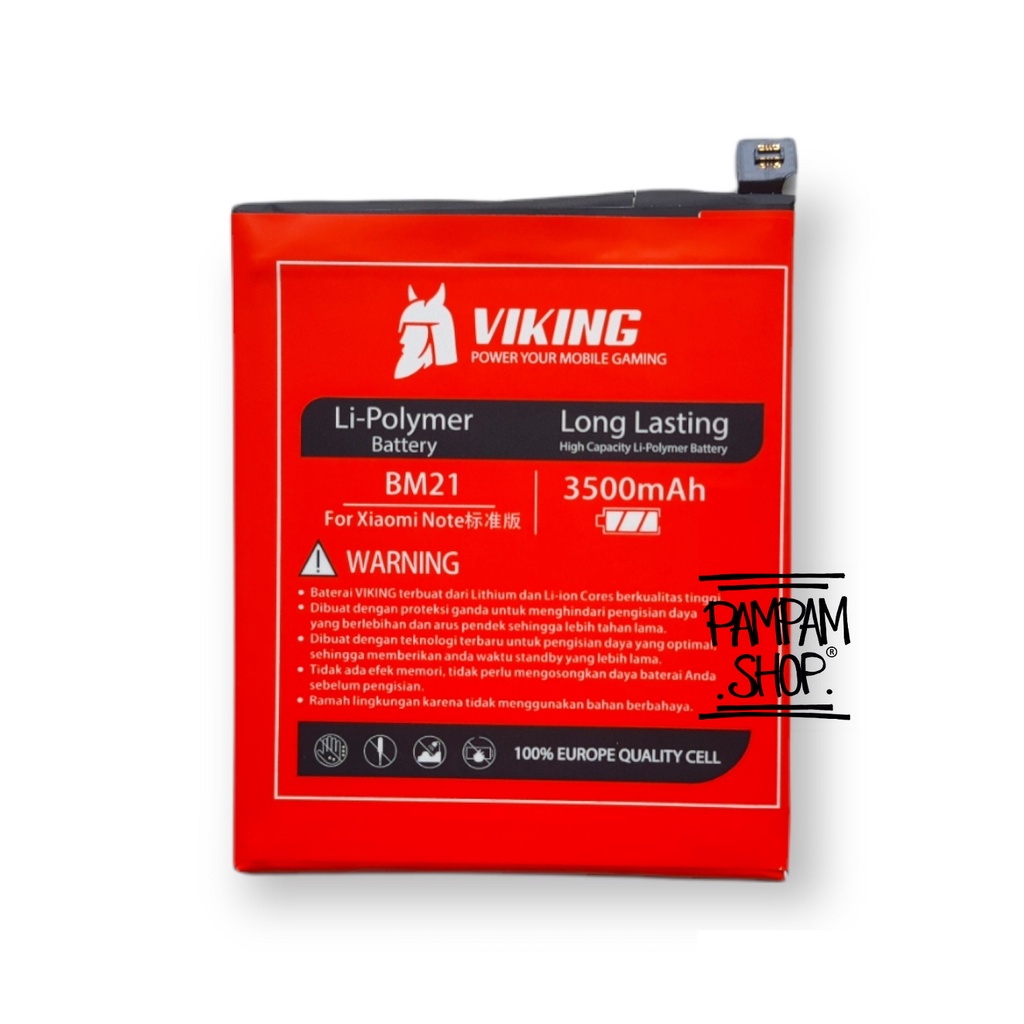 Baterai VIKING Double Power Original XiaoMi BM21 Mi Note 5 Bamboo Batre Batrai Battery Bambu Ori