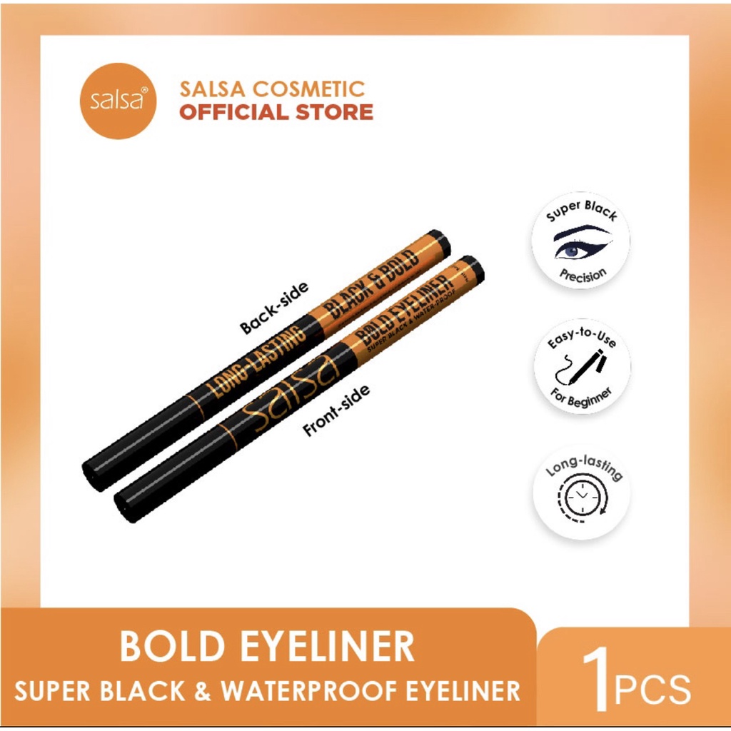 SALSA Bold Eyeliner - Super Black Waterproof Pen Eyeliner