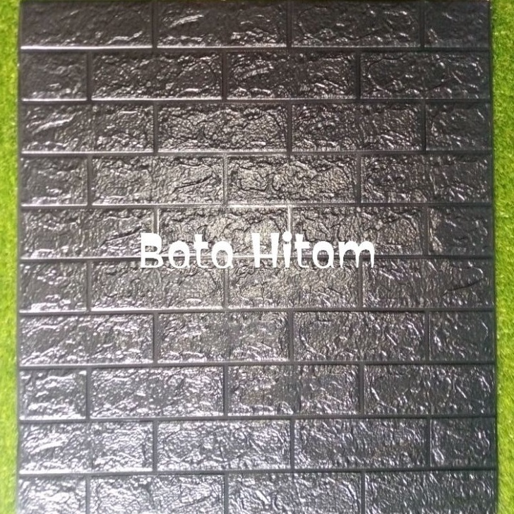 Wallpaper 3D Dinding Foam Sticker-Bata Hitam