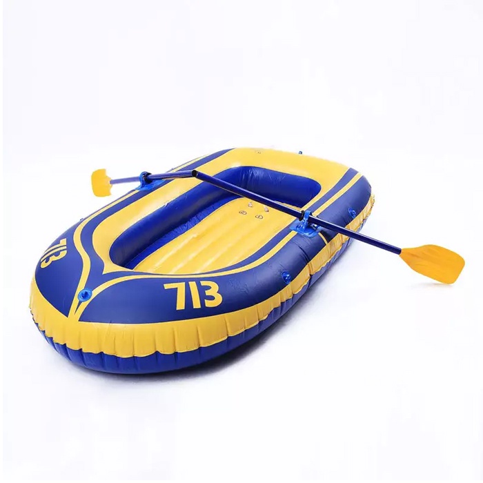 Perahu Mancing Perahu Karet Dayung Olahraga Air Inflatable Fishing Boat Free 2 Dayung Bahan PVC Tebal Anti Bocor