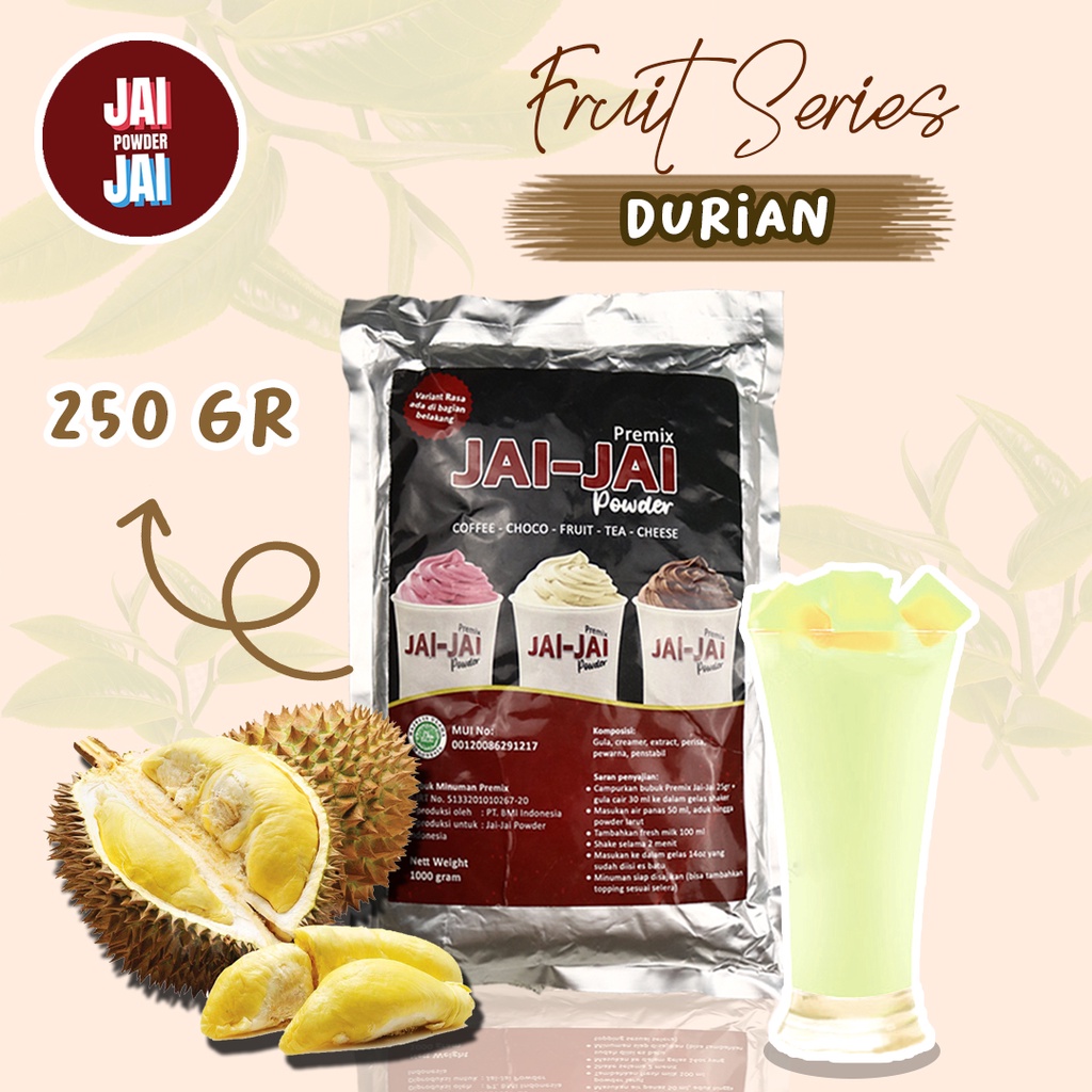 

Bubuk Minuman 250gr - DURIAN - Jai Jai Powder