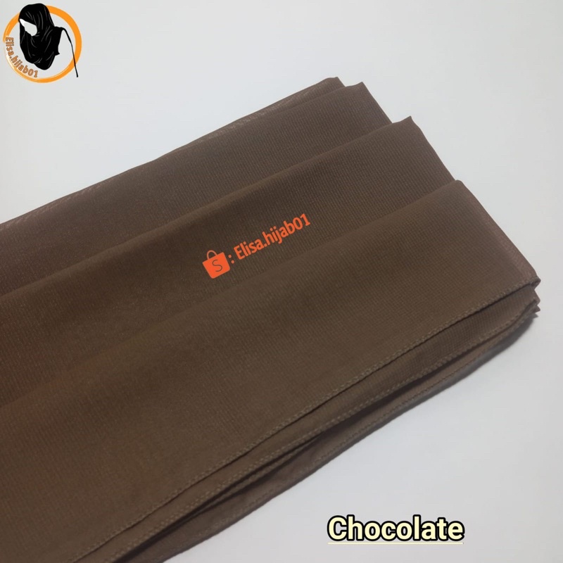 [ COD ] Hijab Bella Square Premium Hijab Segiempat-Chocolate