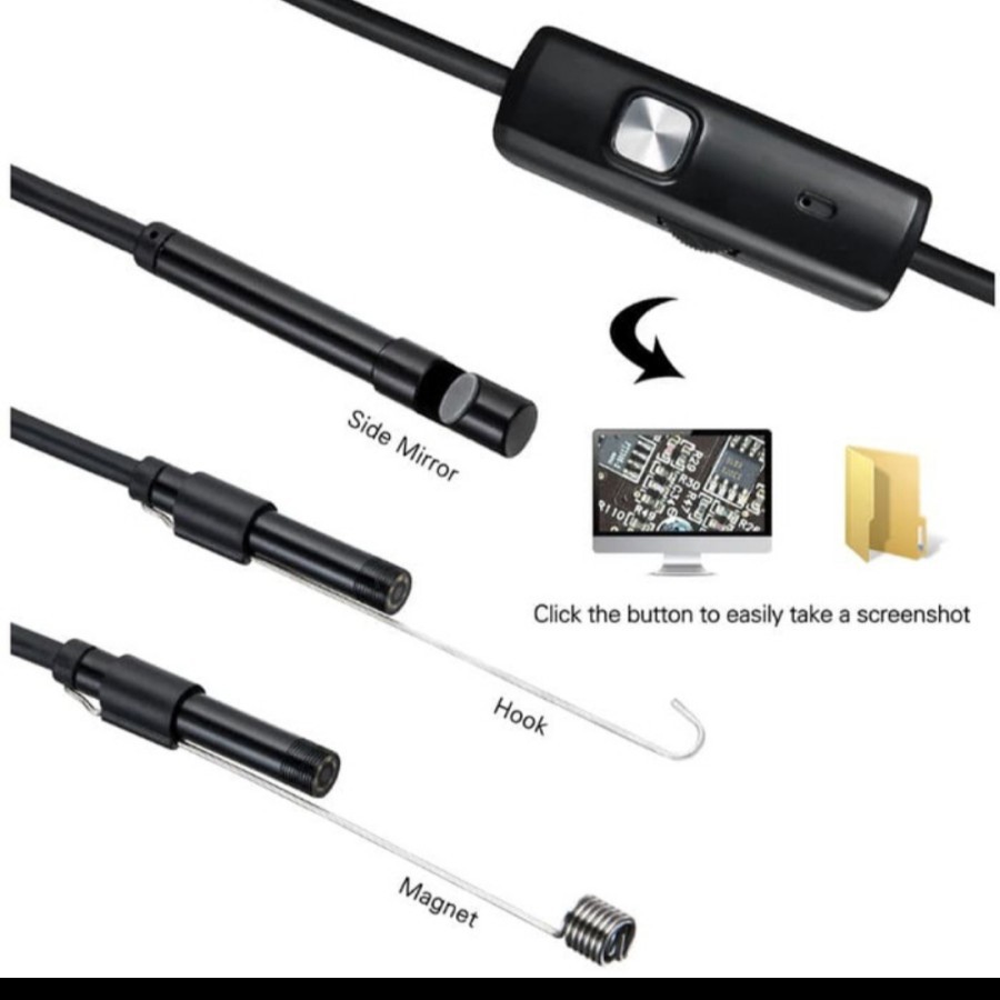 Camera endoscope android kabel endoskopi kecil mini waterproof telinga