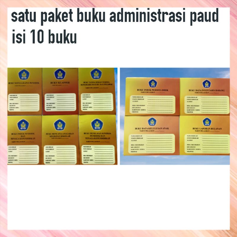 satu paket buku administrasi paud edisi revisi terba