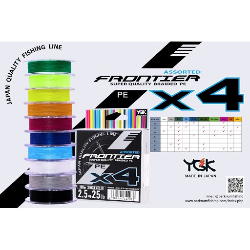Senar PE YGK Frontier X4 Single Color