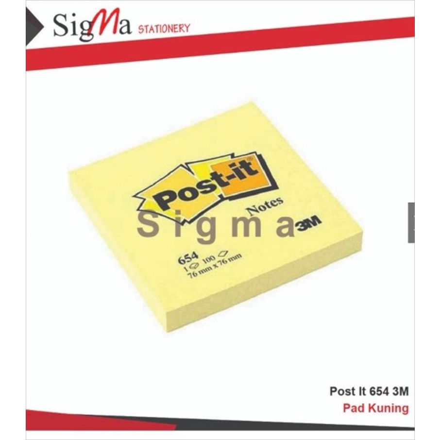 

Sticky Note Post It 3M 654 Kuning (Pcs)