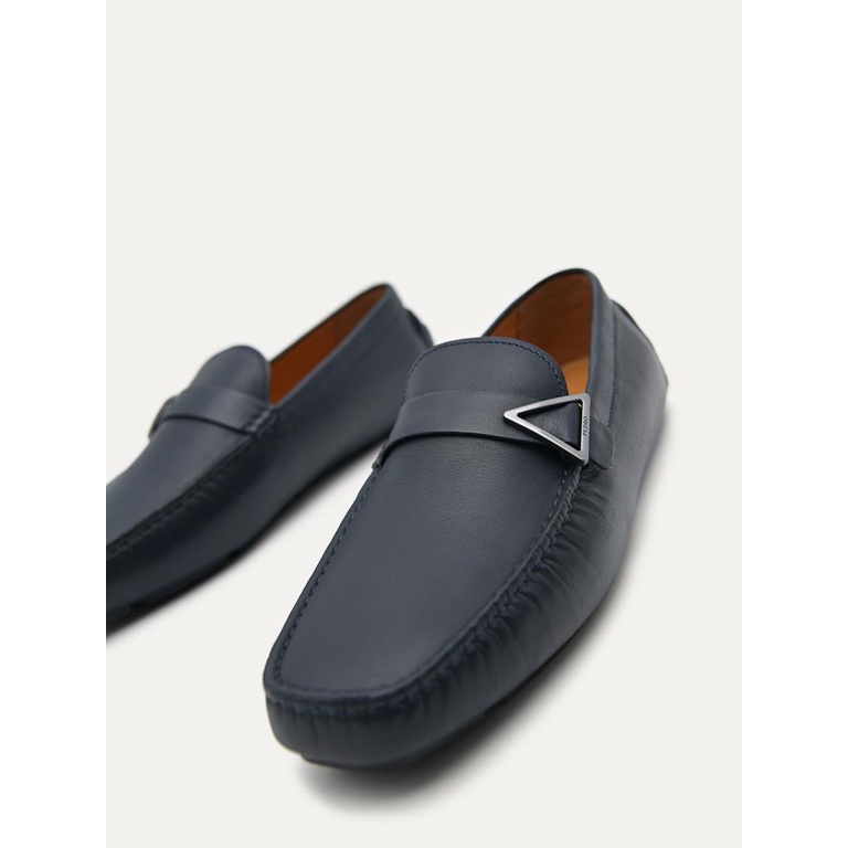 SEPATU PANSUS KULIT PEDRO PRIA ORIGINAL LOAFER BRANDED BIRU NAVY PM165