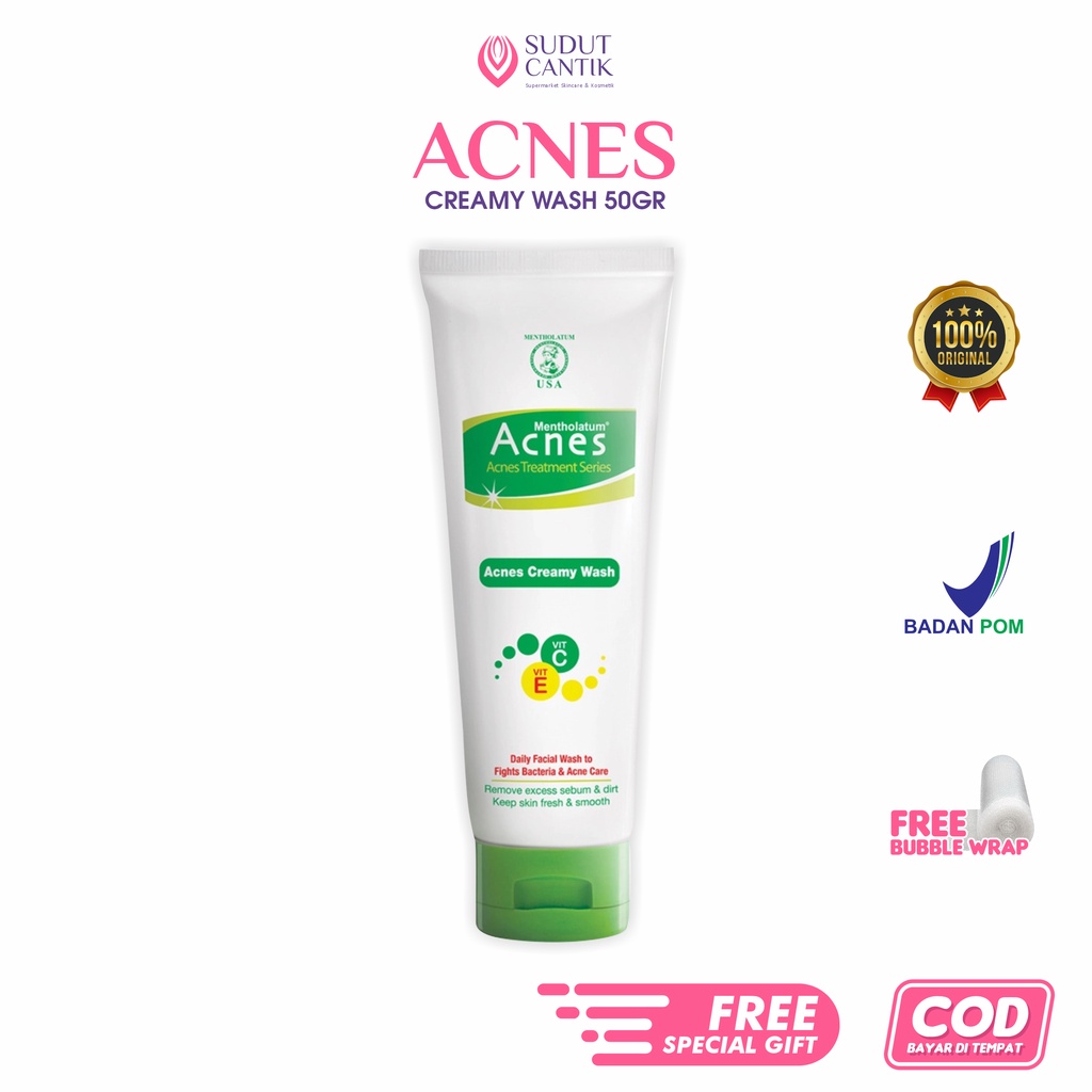 Jual Sudut Cantik Acnes Creamy Wash Sealing Gel Foaming Wash DP