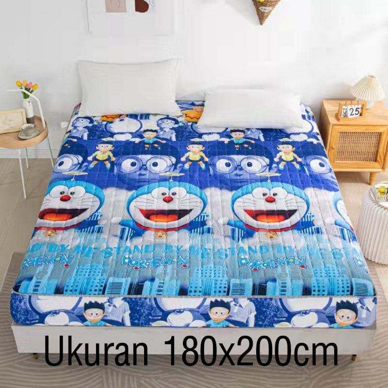 Sprei Waterproof / Sprei Protektor bermotif  ukuran 180x200cm-Doraemon