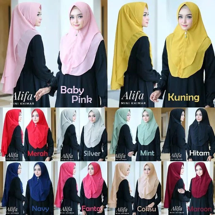 BARU  Mini Khimar Alifa / Alifah hijab instan