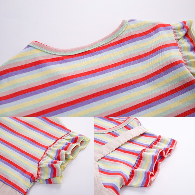 KF Cat Pakaian dress baju anak perempuan import model jumpsuit angel lucu model terbaru 3bln -2thn katun Grosir-4