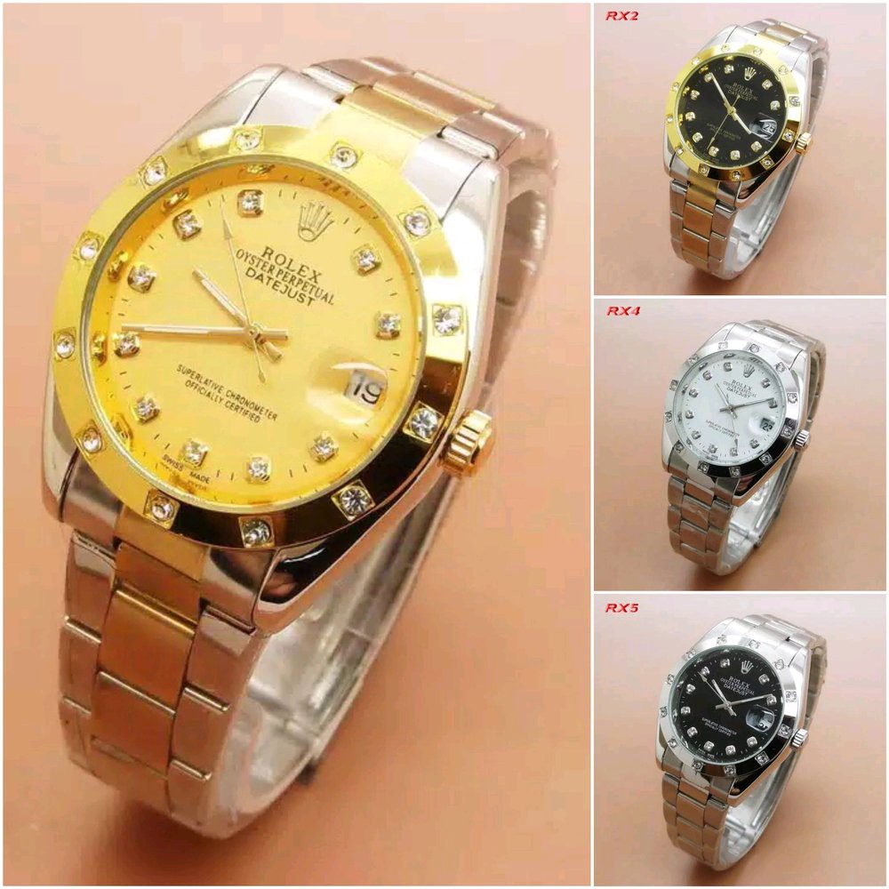 Jam Tangan Wanita Rolex Cellini Automatic Jam Cewek Rantai Matic Detejust Semi Original Limited