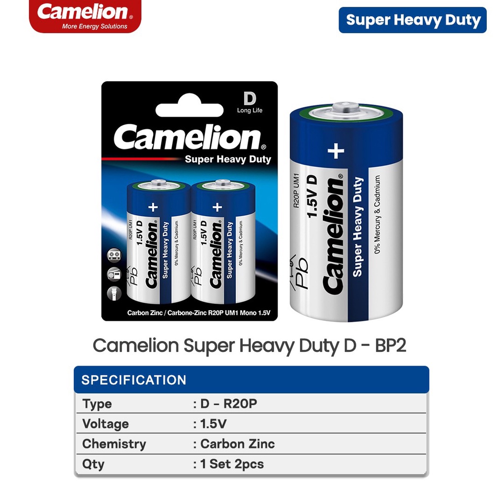 Baterai D Camelion Super Heavy Duty D BP2