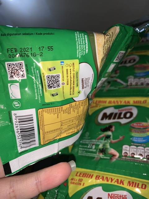 Milo Activ-Go Renceng 22gr x 10 sachet. 22 gram