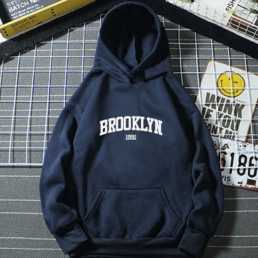 Sweater Hoodie BROOKLYN 1991 Jumper Pria Wanita Size S M L XL XXL XXXL