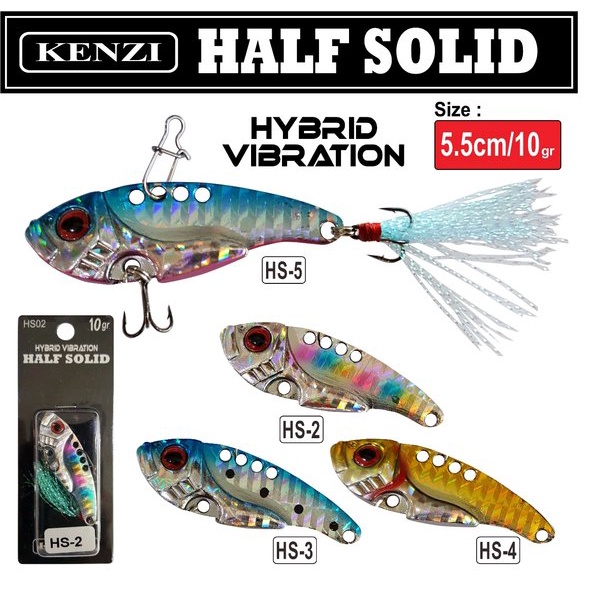 Lure Spoon KENZI HYBRID VIBRATION HALF SOLID (5.5cm / 10gram) SINKING