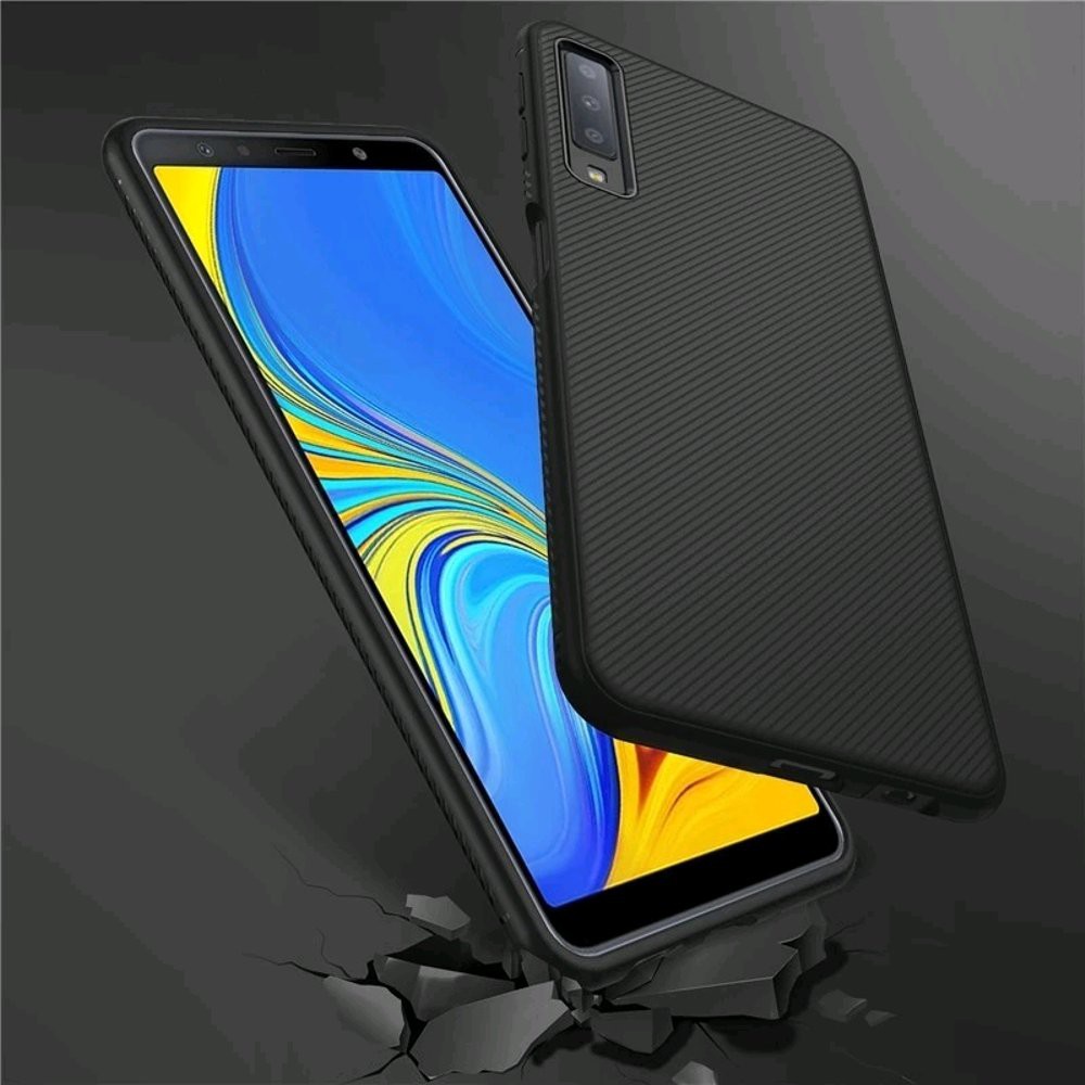 Case Samsung A7 2018 Full Carbon Fiber Casing Softcase Samsung A7 2018