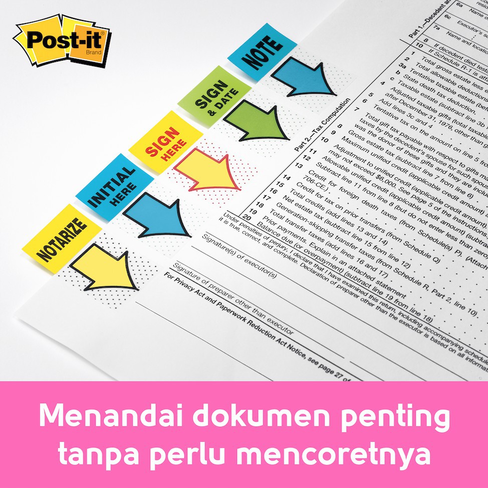Post-it 3M Penanda Tanda Tangan Sign Here 680-9 1