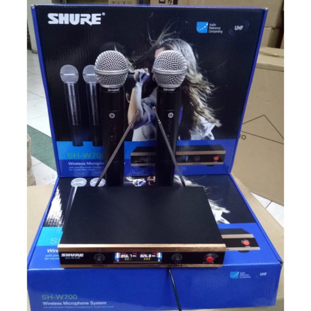 MIC wireless shure double mic ns -700 suara mantep new