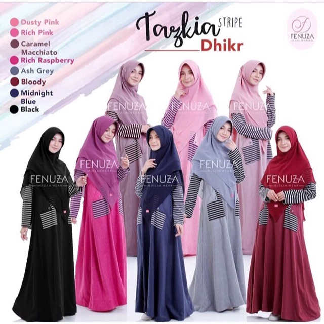 Tazkia stripe by fenuza muslim wear