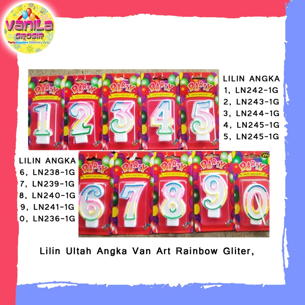 (1Pcs) Lilin angka 0-9, lilin ultah glitter angka, lilin ulang tahun, lilin angka ultah