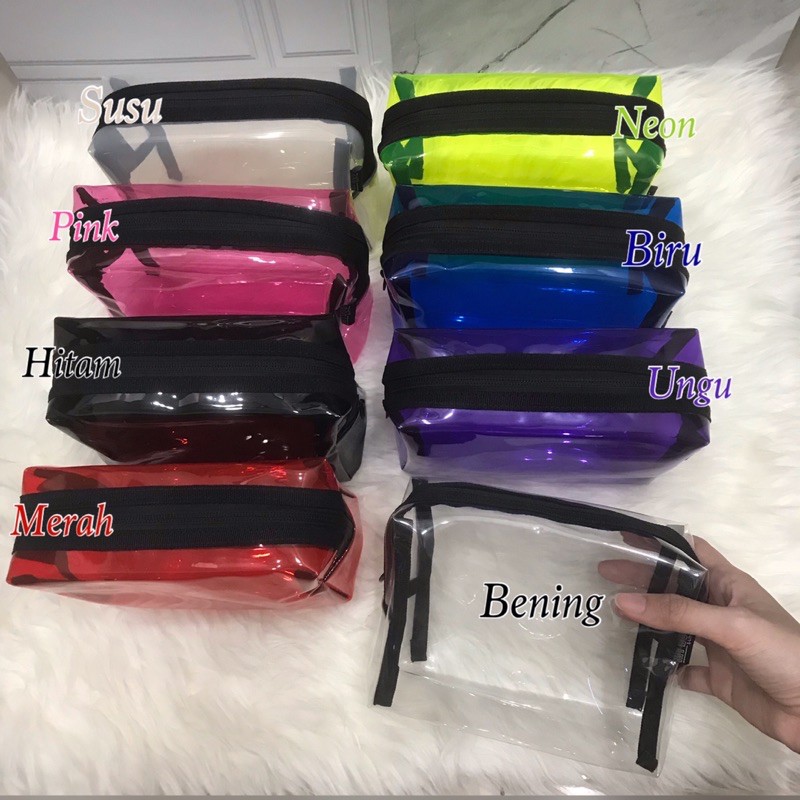 

Bora Pouch / Kotak pensil mika anti air / kotak makeup