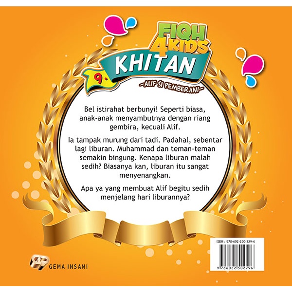 Buku Fiqh For Kids 9 : Khitan - Alif Si Pemberani - Gema Insani 100% Original