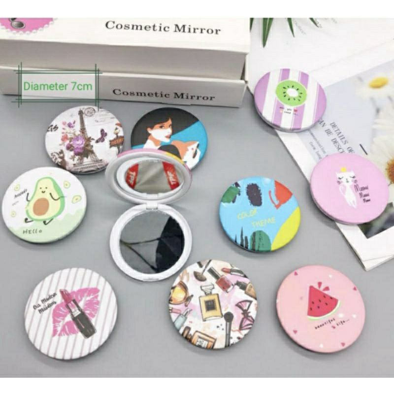 CERMIN LIPAT BULAT-Cermin mix