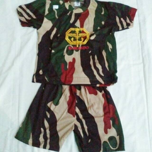 Kaos Setelan Anak Loreng