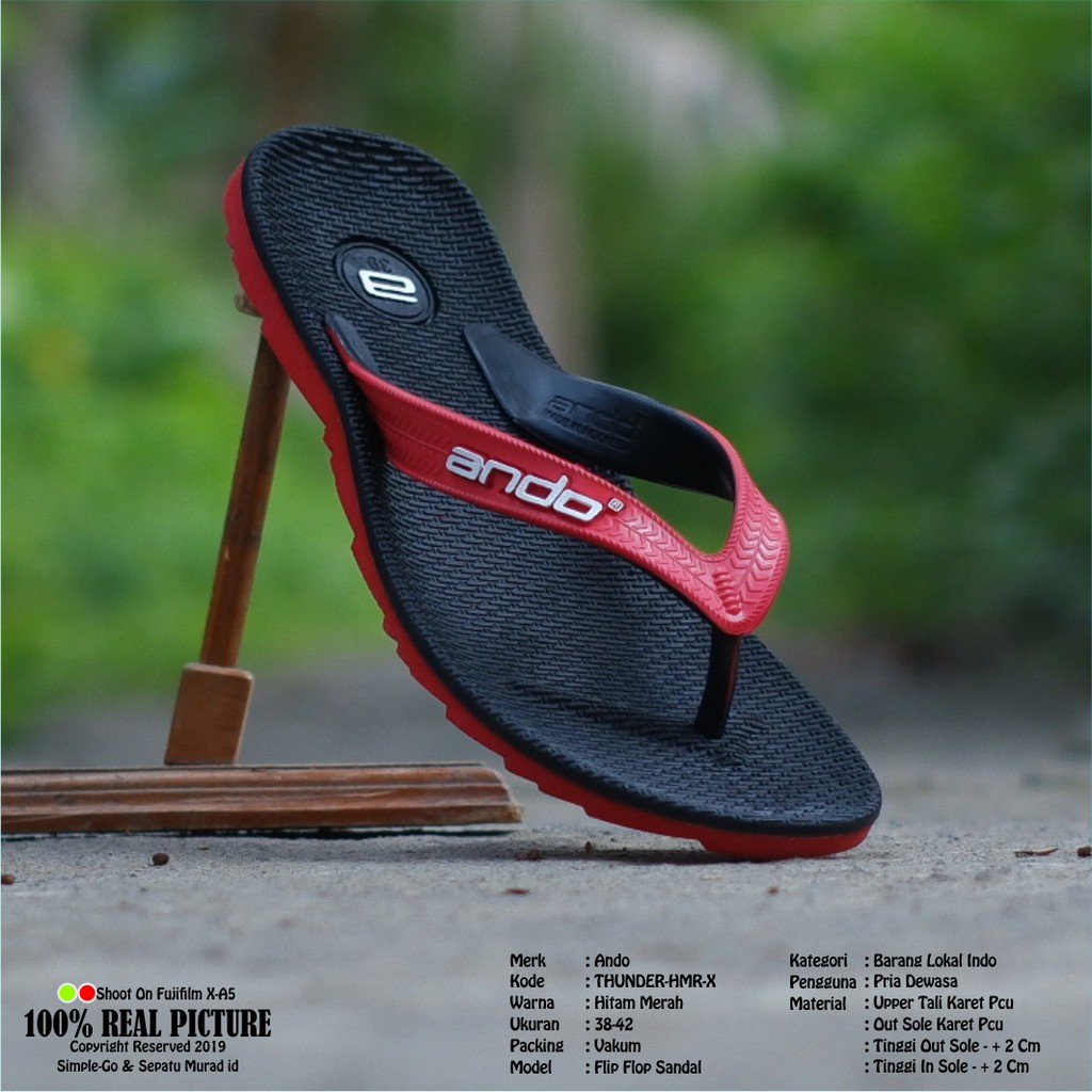 SENDAL PRIA SENDAL SLIDE - SANDAL DISTRO ANDO THUNDER 38-42 | Shopee