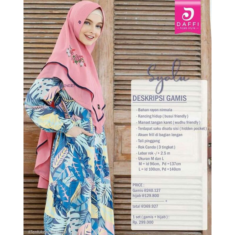 Baju Wanita Gamis Syalu Daffi Hijab