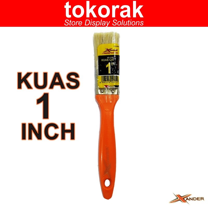 KUAS CAT 1 INCH XANDER - KUAS CAT TEMBOK BESI KAYU