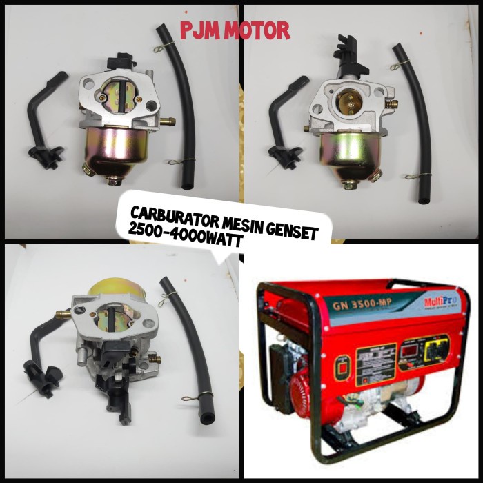 Carburator Karburator Mesin Genset 2500 watt 3000 Watt 4000 Watt
