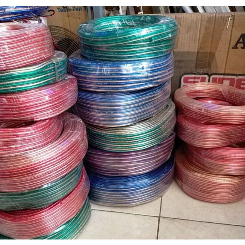 KABEL LISTRIK AUDIO TRANSPARAN SERABUT 2X80